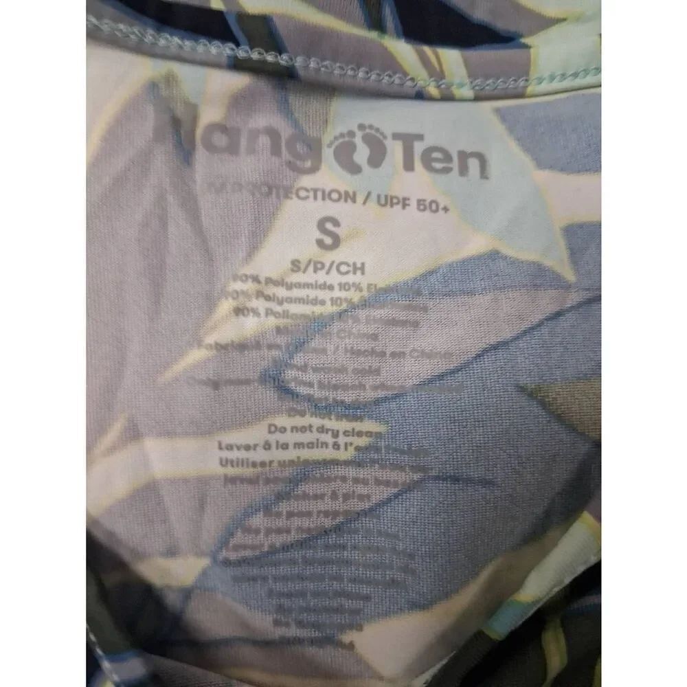 Hang ten womens small top upf 50 uv sun protection shirt spruce green Hawaiian - Picture 7 of 8
